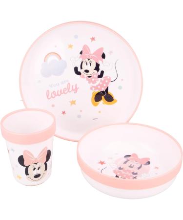 Premium Minnie Mouse Tableware Set - 3-Piece Non-Slip Indigo Dreams Two-Tone Design - Ideal for International Shipping - Buy Online on GoSupps.com