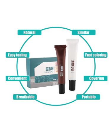 Scar Tattoo Concealer Set - Waterproof Makeup for Vitiligo, Birthmarks & Spots - Buy Online on GoSupps.com