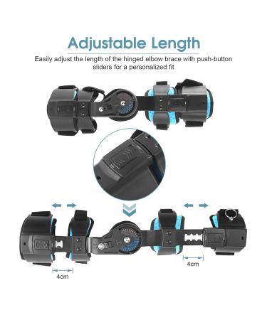 Adjustable Hinged Elbow Brace - Post Op Support & Immobilizer for Injury Recovery (Right Arm - Buy Online on GoSupps.com