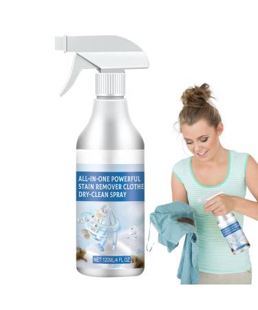 Stain Remover Cleaning Spray No-Wash All in 1 Powerful Stain Remover Clothes Dry Spray - 120ml Clothes Dry Cleaning Spray to Clean Stubborn Dirt Stains Yellow Mold Spots Sweat Stains