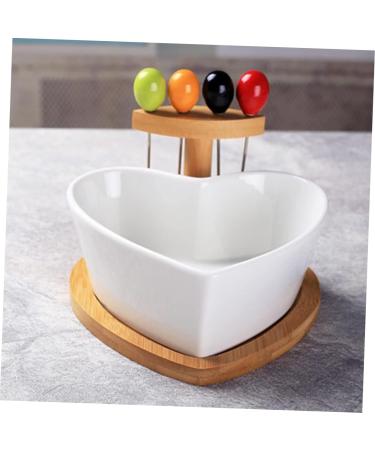 Zerodeko Food Container 1 Set Serving Food Salad Container Fruit Desserts Tableware Dessert with Bowl Heart Kitchen Soup Bowls White 16X16X10.5CM - Buy Online on GoSupps.com
