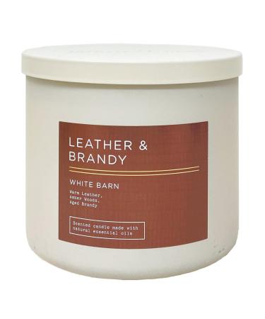 Bath and Body Work Leather & Brandy 3-Wick Scented Candle - 14.5 oz / 411 g