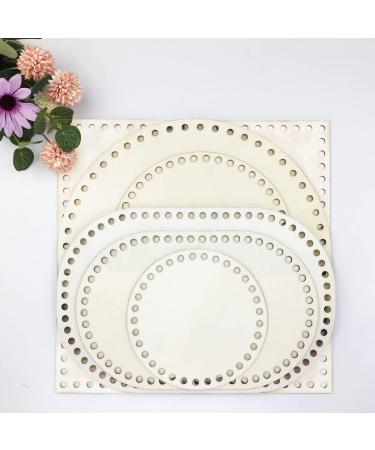 6 Pieces Wooden Crochet Bag Bottoms - Oval, Round, Shaped Bases for DIY Basket Weaving and Purse Making - Buy Online on GoSupps.com