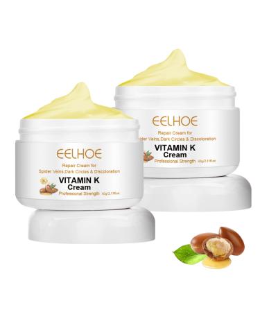 2PCS Varicose Veins Miracle Cream Vitamin K Miracle Cream Varicose Vein Cream Suitable for Legs and Face All Skin Types Deeply Nourishing and Moisturizing