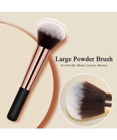 Banidy Makeup Brushes Set with Wooden Handles for Flawless Blending - Ideal for Powder, Foundation, Highlighter, Blush & Concealer - Buy Online on GoSupps.com