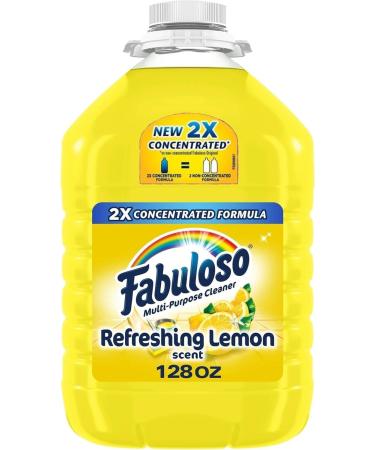 2X Double Concentrated Fabuloso All Purpose Cleaner - Fabuloso Floor Cleaner - Lemon Scent Multipurpose Cleaner 1 Gallon - Makes 64 Gallons (128oz) - Bundled With Joey Z Decal
