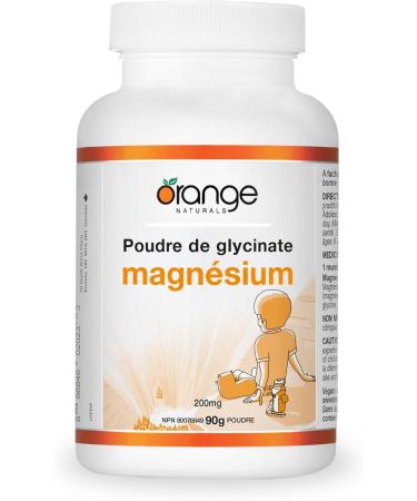 Orange Naturals - Magnesium Glycinate Powder 200mg 90g - Magnesium Bisglycinate Supplements for Men and Women - Relaxation Sleep Support Pressure Relief Healthy Bones Healthy Teeth & Muscle Function 90 g (Pack of 1) 200 mg - Buy Online on GoSupps.com