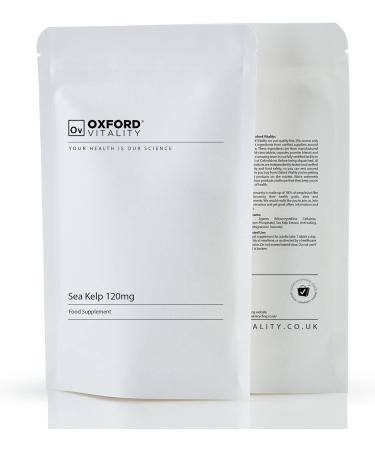 Sea Kelp Tablets 120mg - Iodine Source for Thyroid, Skin & Brain Health | Oxford Vitality - Buy Online on GoSupps.com