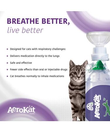 AEROKAT Feline Inhaler Spacer for Cats & Kittens | Flow-VU Indicator | International Shipping Available - Buy Online on GoSupps.com