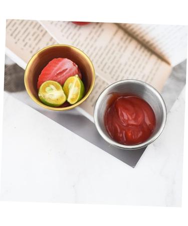 Zerodeko 4pcs Stainless Steel Dipping Sauce Cup Soup Sushi Dipping Bowls Sauce Seasoning Plate Stainless Steel Sauce Dish Gravy Bowl Stainless Steel Portion Cup Desert Round Soy Sauce Bowl - Buy Online on GoSupps.com