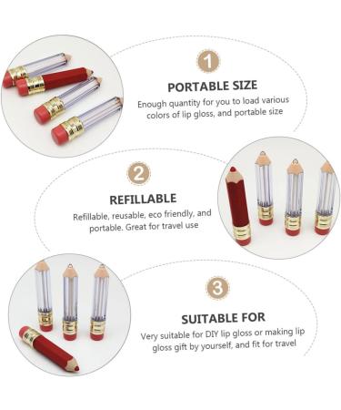 PartyKindom Lot De 20 Tubes De Brillant L vres Vides Et Rechargeables Taille Mini Plastique Transparent Et Rouge Pour Diy Maquillage Usage D butant Recharges Cosm tiques - Buy Online on GoSupps.com