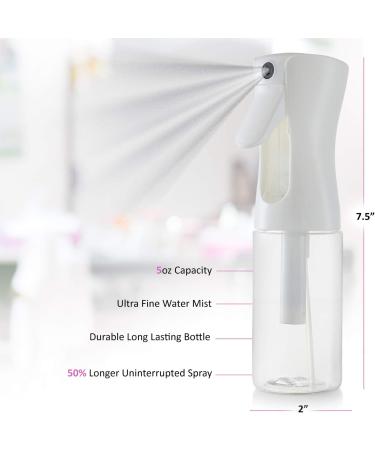 DilaBee 5 Oz Continuous Mist Spray Bottle - Salon Quality Water Misting Sprayer - BPA Free - Stylist Spray Mister - Buy Online on GoSupps.com