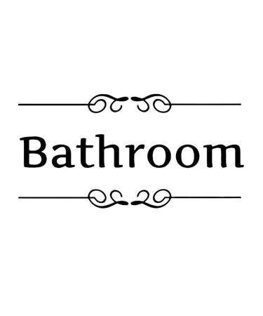 Jiuhong Vinyl Wall Decal Wall Art Sticker Creative Home Decoration Bathroom Removable Cute Door Stickers for Toilet/Laundry Room/Bathroom/Restroom (Bathroom)