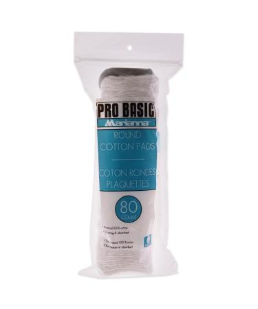 Marianna Pro Basic Round Cotton Pads for Unisex - 80 Pc Pads