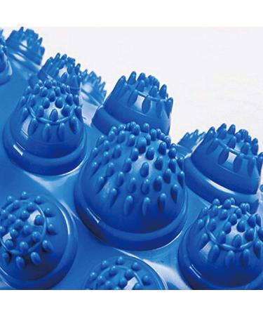 YOBEYI Acupressure Foot Massage Mat Set - Reflexology Walking Toe Plate Pads for Bathroom, Yoga, and Outdoor Games - Anti-Slip, 2 PCS, Blue - Buy Online on GoSupps.com