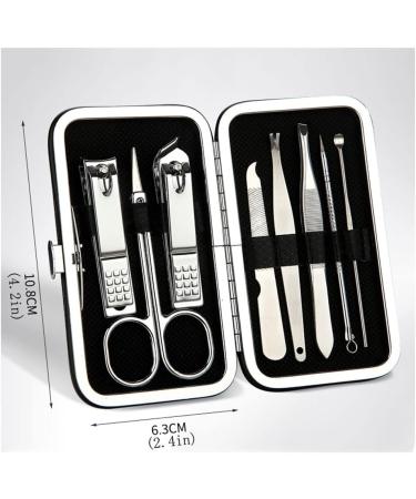 Manicure Set Nail Clipper Set Black Stainless Steel Nail Manicure Tools Home Beauty Nail Set Travel Portable Gift Box Nail Set 8 Pieces Manicure Nail Clippers Kit (Color : C) - Buy Online on GoSupps.com