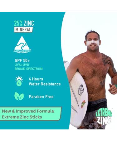 Sun Zapper Zinc Stick - Yellow Colour Sunblock Stick SPF 50+ Zinc Oxide Face Mineral Sun Cream Made in Australia - Buy Online on GoSupps.com