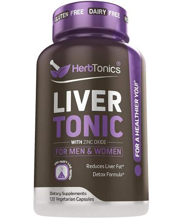 Herb Tonics  Liver Cleanse Detox & Repair Formula with Milk Thistle - 120 Capsules