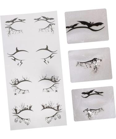 Healvian 20 Pairs Halloween Eyeliner Stickers Makeup Stencil Eyeshadow Sticker Prop Spider Stickers Pvc - Buy Online on GoSupps.com