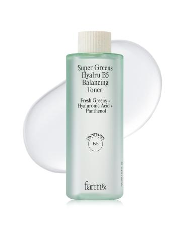 Farm Rx Super Greens Hyalru B5 Balancing Toner (6.4fl oz) - Lightweight Hydrating Soothing Water-Based. Korean Skin Care. Hyaluronic Acid Panthenol Vegan.