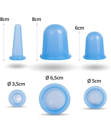 3 Piece Medical Silicone Fuchsi Cupping Glasses Set | Anti-Cellulite & Wrinkle Therapy | Includes Storage Bag | Body & Face Massage - Buy Online on GoSupps.com