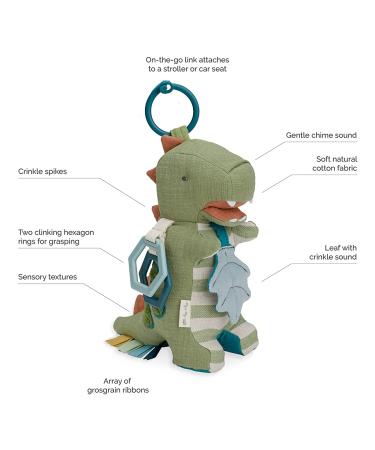 Itzy Ritzy Bitzy Bespoke Dinosaur Activity Toy for Stroller, Car Seat, or Activity Gym with Crinkle Sounds and Texture Variety - Buy Online on GoSupps.com