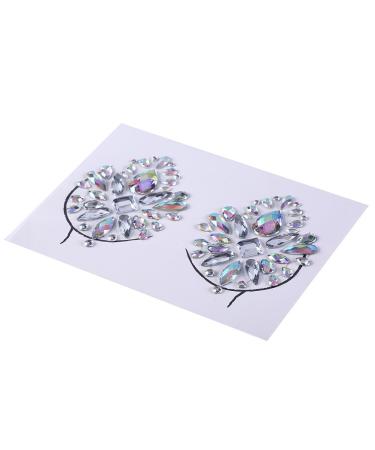 Crystal Festival Face Jewels Gem Nipple Chest Sticker Body Jewelry Stickers - Set of 3 | Rhinestone Makeup Tattoo Temporary Face Rocks - Buy Online on GoSupps.com