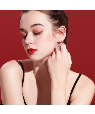 Womens Earring Bow Tie Diamond Zircon Stud Earrings Fashion Ladies Highlight Temperament Earrings Medium White Gold - Buy Online on GoSupps.com