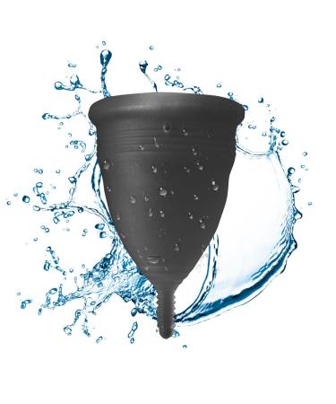Blossom Menstrual Cup Say No to Tampons | Get Blossom Cups for Menstrual Days | Period Cup Reusable Menstrual Cup Silicone Cup (Large Menstrual Cup Black)
