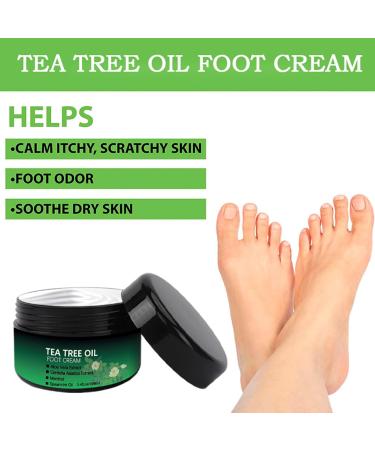 Tea Tree Oil Foot Cream Cracked Heel Repair Cream Cracked Heels and Itchy Skin Pain Relieving Foot Cream Tea Tree Cream Moisturizes Softens Foot Care Cracked Heel Repair Cream for Feet and Hand - Buy Online on GoSupps.com