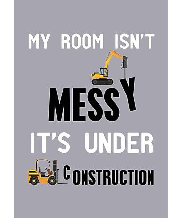 Set of 6 Construction Vehicles Children's Room Decoration Pictures | DIN A4 Truck Crane Digger Roller Car Stacker | Boy Baby Room Poster | Vehicle Decor for Construction Site Theme - Buy Online on GoSupps.com