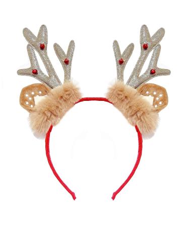 Christmas Reindeer Antler Headband Xmas Antler Ears Hair Band Accessories for Women Girls