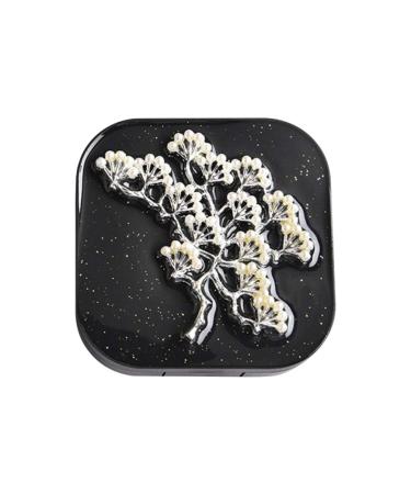 Exceart eye contact case Accessories for contact lenses Contact lens travel lens Storage container for contact lenses Contact tweezers travel colored contact lenses Storage box silver