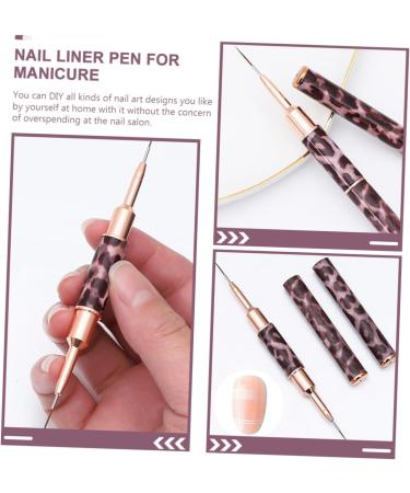 Beavorty Leopard Print Double-ended Nail Art Pen Nail Polish The Brush Draw a Line Metal - Buy Online on GoSupps.com