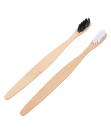 Healeved 2st toothbrush made of bamboo toothbrush bamboo toothbrush with flexible bristle adult toothbrush bamboo toothbrush puppy head adult