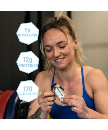 Nutripure Barre Collag ne Peptan - Snack Sain et Gourmand avec Amandes Noix de Cajou et P pites de Chocolat- 10g de Collag ne 170 kcal - Pour les sportifs et Personnes Actives (20 barres) 10g 1 tui (20 barres) - Buy Online on GoSupps.com