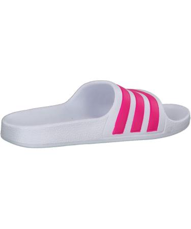 Adidas Unisex Kinder Adilette Aqua Slides - Kids Sandal 29 EU - Ftwr White/Real Magenta | International Shipping Available - Buy Online on GoSupps.com