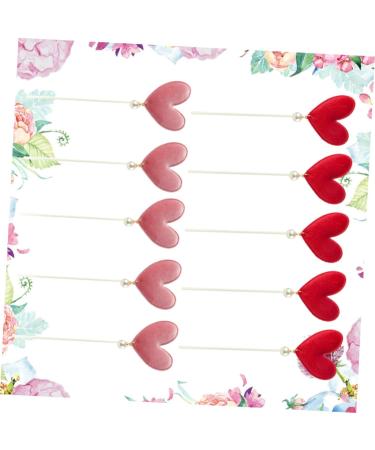Warmhm 10pcs Valentines Day Food Picks Engagement Cake Toppers Valentine Day Food Picks Christmas Cupcake Topper Proposal Cake Toppers Valentine Day Party Supplies Heart Love Fruit Baby - Buy Online on GoSupps.com
