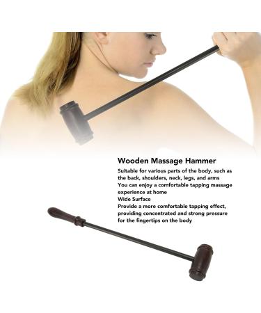 Wooden Back Massage Hammer - Manual Body Knocking Device for Home Travel & Office | Extended Handle for Ultimate Relief - Buy Online on GoSupps.com