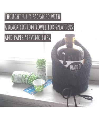 Black Oil Mouthwash - Sweet Orange Cinnamon Spice | Oil Pulling with Activated Charcoal & Xylitol | Whitening & Remineralization - 4 oz - Buy Online on GoSupps.com