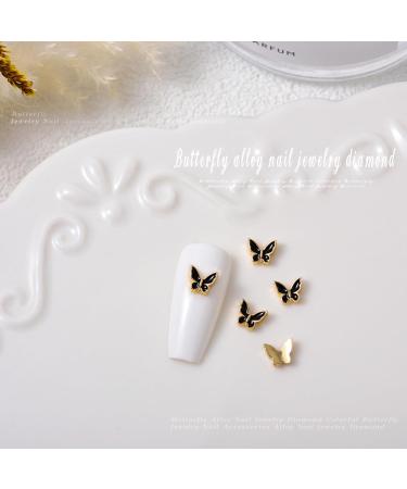 FEIlei 5Piece Colorful Metal Butterfly Nail Decoration Butterfly Charm for DIY Manicure - Buy Online on GoSupps.com