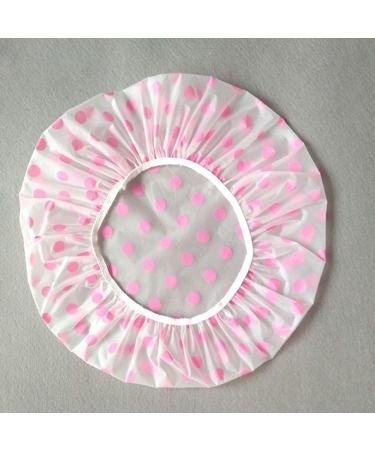 3 pcs Reusable Shower Caps with Dots - Blue Green Rose - Long Hair - Environmental Hats for Ladies, Girls, Kids - Ideal for Spa, Salon - Buy Online on GoSupps.com