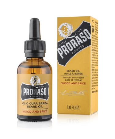Proraso Beard Oil for Men to Tame  Smooth and Condition Beard Hair Wood and Spice