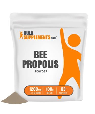 BulkSupplements.com Bee Propolis Powder - Dietary Supplement for Antioxidant Support - Natural, Gluten Free - 1200mg per Serving, 83 Servings (100 Grams - 3.5 oz) 3.52 Ounce (Pack of 1)