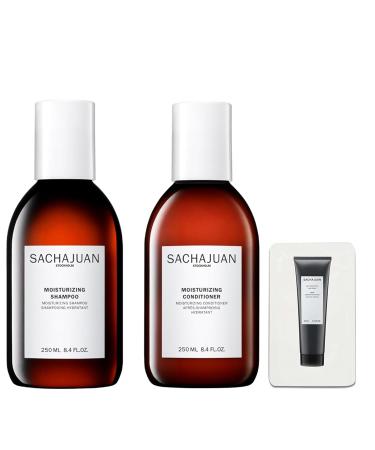 Sachajuan Moisturizing Shampoo & Conditioner Set - Ocean Silk Technology Argan Oil Heat Protectant for Moisture & Frizz Control - 8.4 oz (Set of 2) - International Shipping Available - Buy Online on GoSupps.com