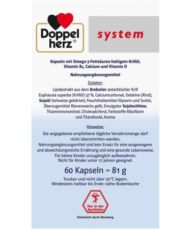 Double-Heart Antarctic Krill Omega-3 + Calcium & Vitamin D - 60 Capsules for Heart & Immune Support - Buy Online on GoSupps.com