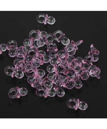 50 Pack Mini Pink Acrylic Pacifiers | Baby Shower Decorations | International Shipping Available - Buy Online on GoSupps.com