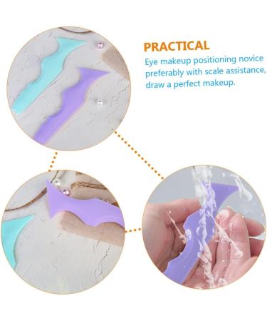 FOMIYES 10 Pcs Silicone Beauty Ruler Eyeliner Pencil Makeup Mascara Eyebrow Guide Template Eyelash Ice Tray - Buy Online on GoSupps.com