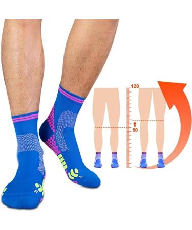 HIGHERSOCKS 2023 Far Infrared Schorl Titanium Ion Heightening Booster Socks - Light Blue Large - Buy Online on GoSupps.com