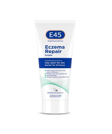 E45 Repair Cream 200 ml to Treat Symptoms of Eczema Soothe and Hydrate Very Dry and Itchy Skin Emollient Cream with Omega 3 Fatty Acids - Dermatologically Tested 200 ml (Pack of 1)